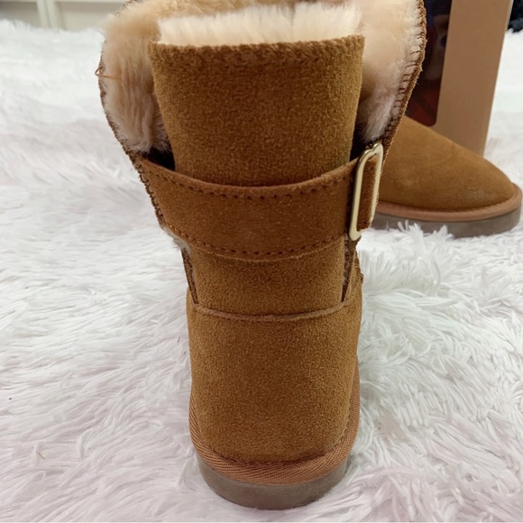 Style & ConTeenyy Winter suede Booties in chestnut suede upper faux fur lining - Picture 2 of 8